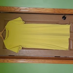 *5 for $10* A New Day Yellow T-Shirt Midi Dress Size S